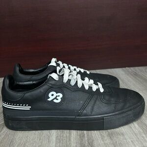 Pull&Bear Black Sneakers with White Laces